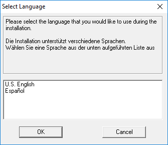 Selección del idioma de instalación